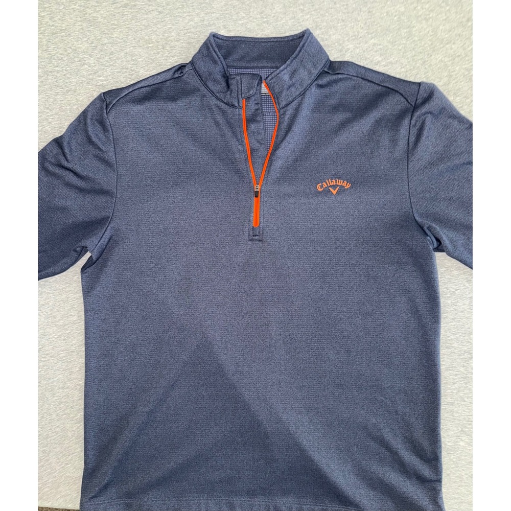 Callaway Mens 1/4 Zip Pullover Navy Blue Golf Sweater Size XL Warm Athleisure